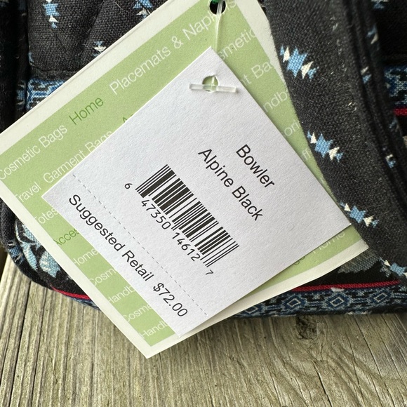 Vera Bradley Bowler Alpine Black NWT travel carry-on retired vintage - Picture 2 of 4